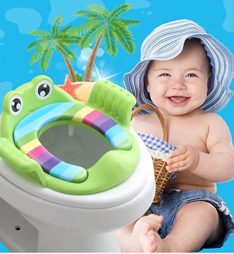 Baby Toilet Seat Child Safety Seat Child with Hand-held Toilet Seat Outdoor Travel Training Baby Toilet Cushion