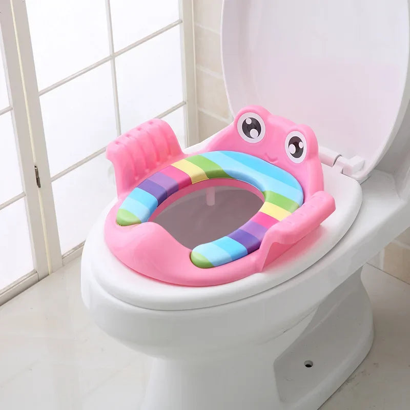Baby Toilet Seat Child Safety Seat Child with Hand-held Toilet Seat Outdoor Travel Training Baby Toilet Cushion
