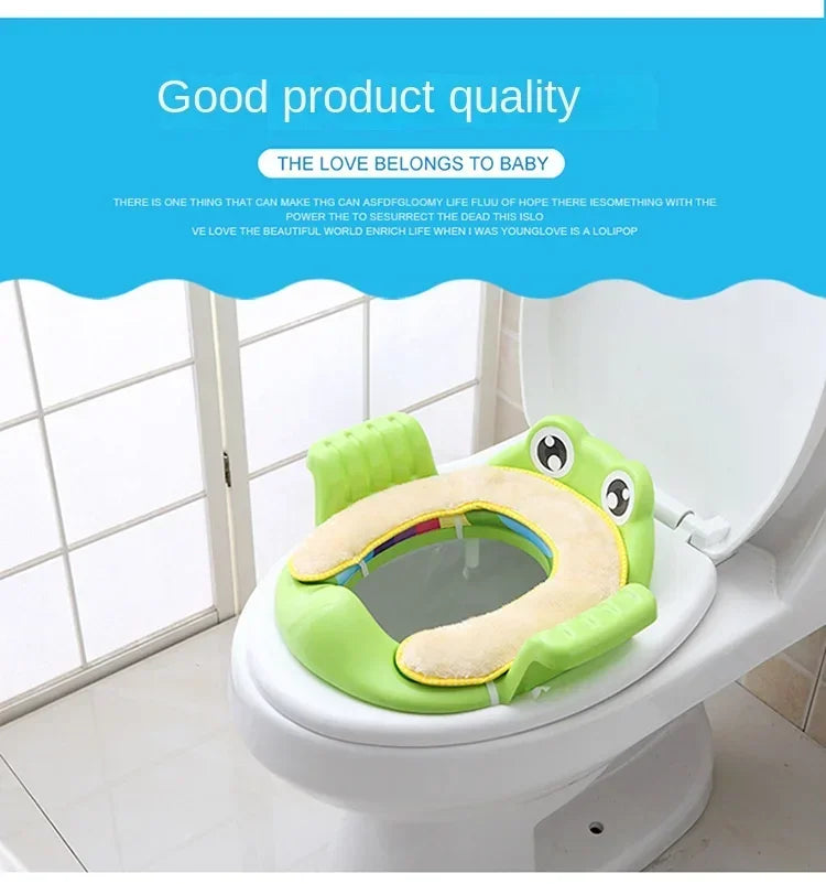 Baby Toilet Seat Child Safety Seat Child with Hand-held Toilet Seat Outdoor Travel Training Baby Toilet Cushion