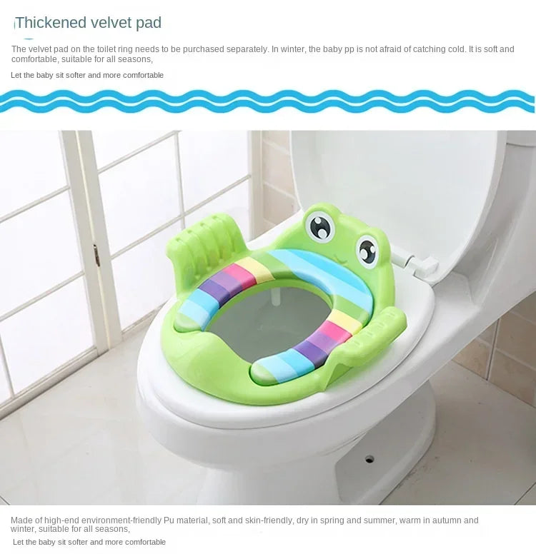 Baby Toilet Seat Child Safety Seat Child with Hand-held Toilet Seat Outdoor Travel Training Baby Toilet Cushion