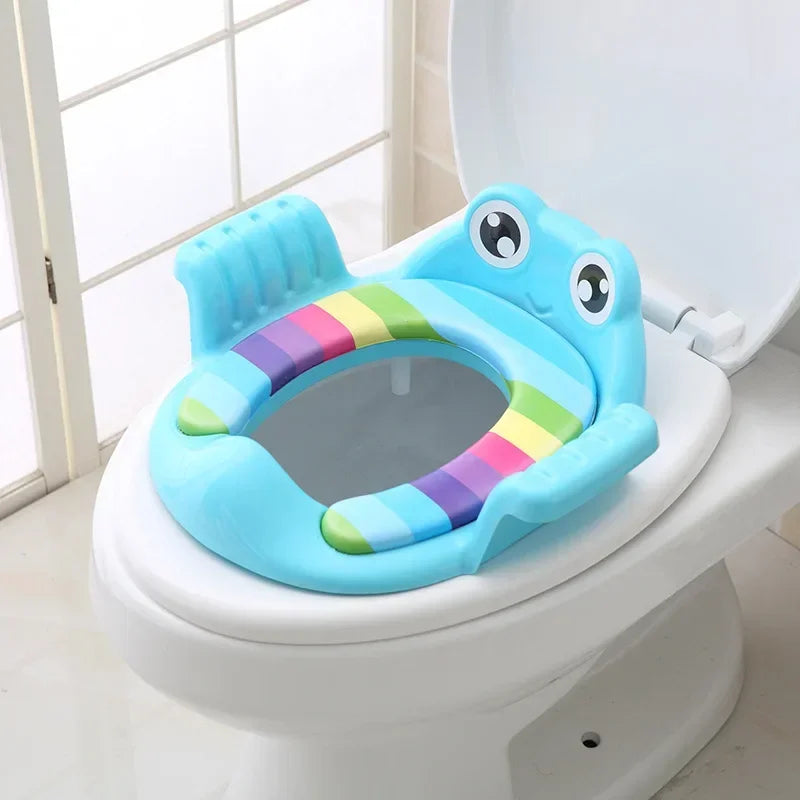 Baby Toilet Seat Child Safety Seat Child with Hand-held Toilet Seat Outdoor Travel Training Baby Toilet Cushion