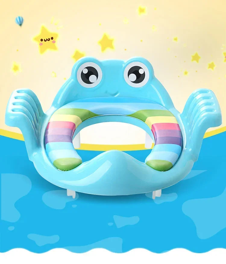 Baby Toilet Seat Child Safety Seat Child with Hand-held Toilet Seat Outdoor Travel Training Baby Toilet Cushion