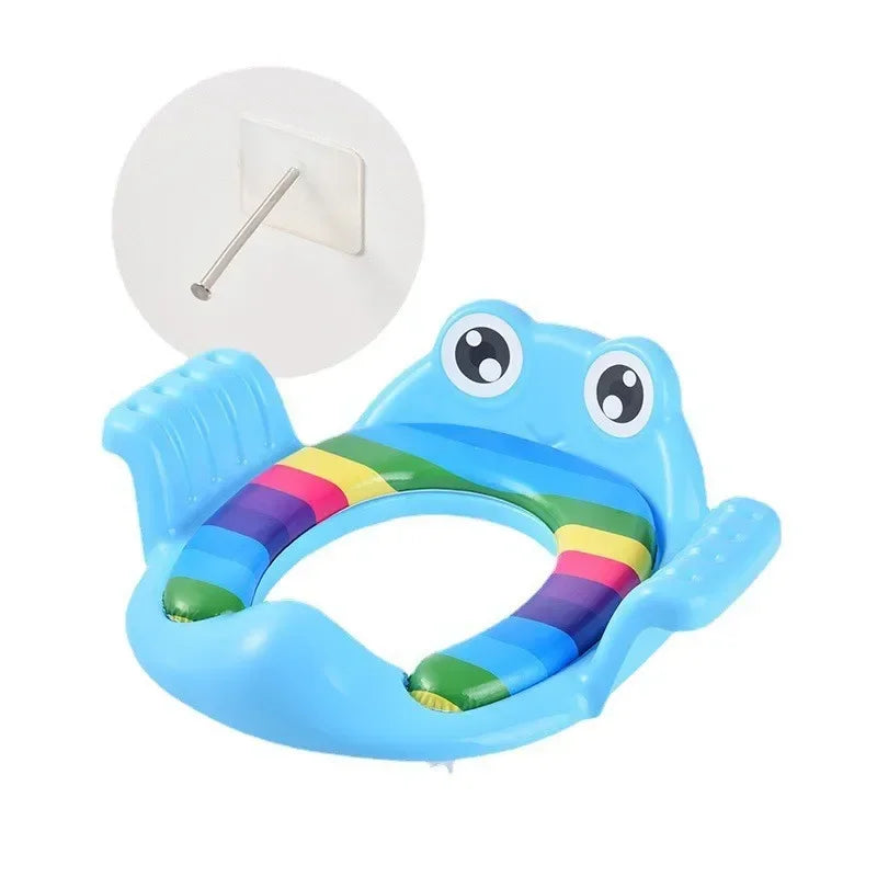 Baby Toilet Seat Child Safety Seat Child with Hand-held Toilet Seat Outdoor Travel Training Baby Toilet Cushion